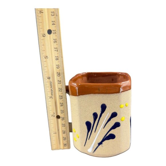 Hand Made Mexico Pottery Coffee Mug Cup Brown Textured Ceramic Hand Crafted Set - Picture 3 of 16